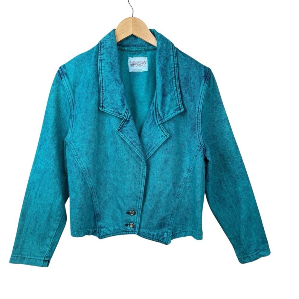 VTG SUNDANCE Jacket Turquoise Blue Acid Wash
Denim 80s 90s USA Women’s Sz M